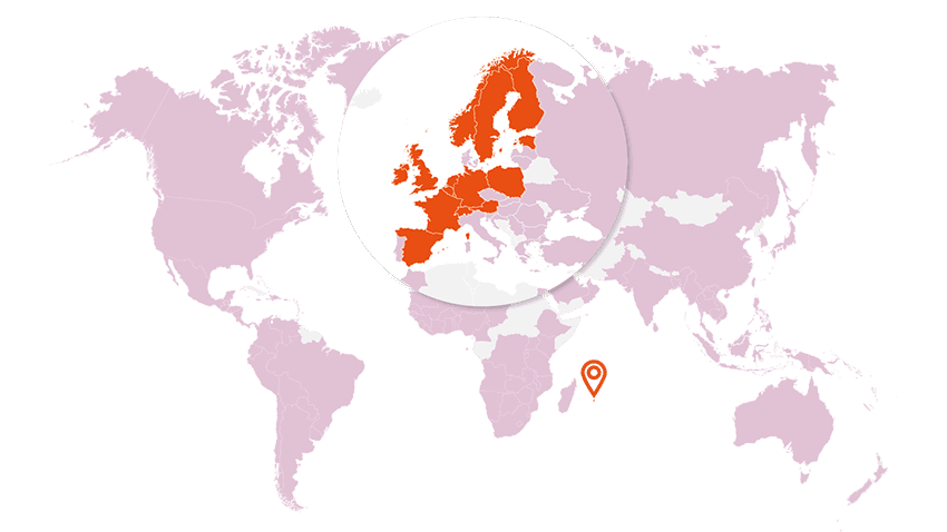 SD Worx World map